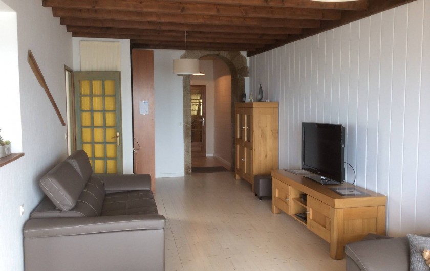 Location de vacances - Chambre d'hôtes à Guilvinec - salon, vue splendide sur mer