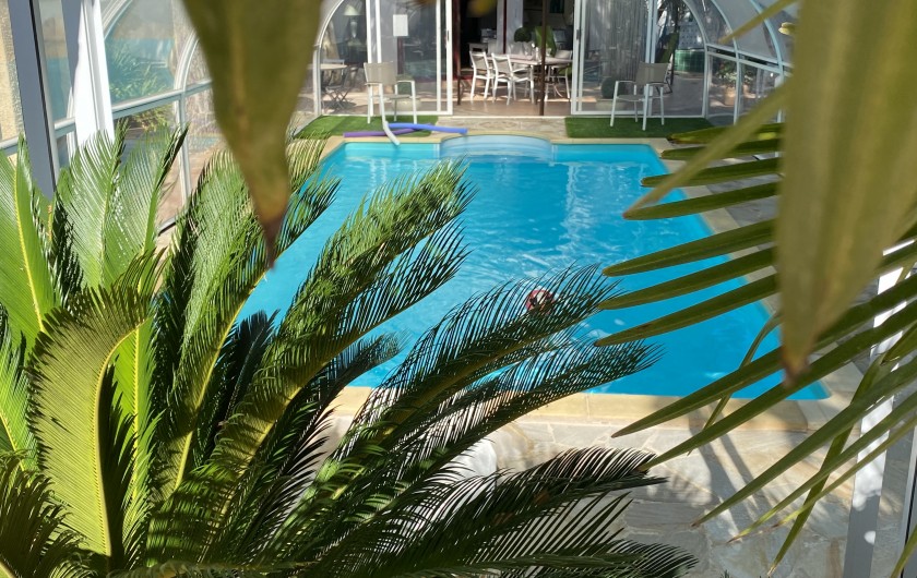 Location de vacances - Villa à Uzès - Piscine 8 x 4 fermée ou ouverte, chauffée toute l' année