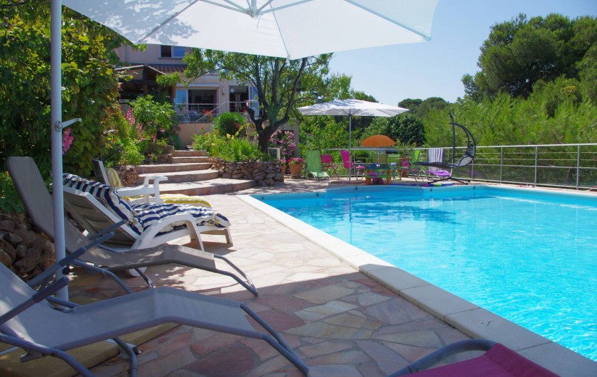 Location de vacances - Chambre d'hôtes à Sète - Vue de la piscine vers la maison