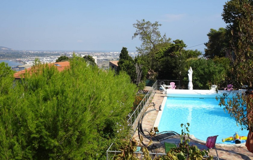 Location de vacances - Chambre d'hôtes à Sète - Vue de la terrasse de la chambre 4 clés
