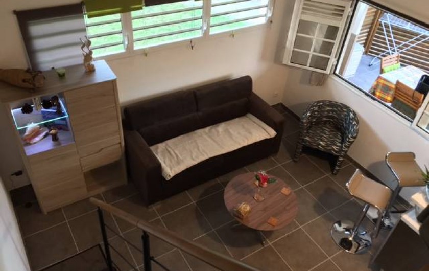 Location de vacances - Studio à Les Trois-Îlets - Vue de la mezzanine