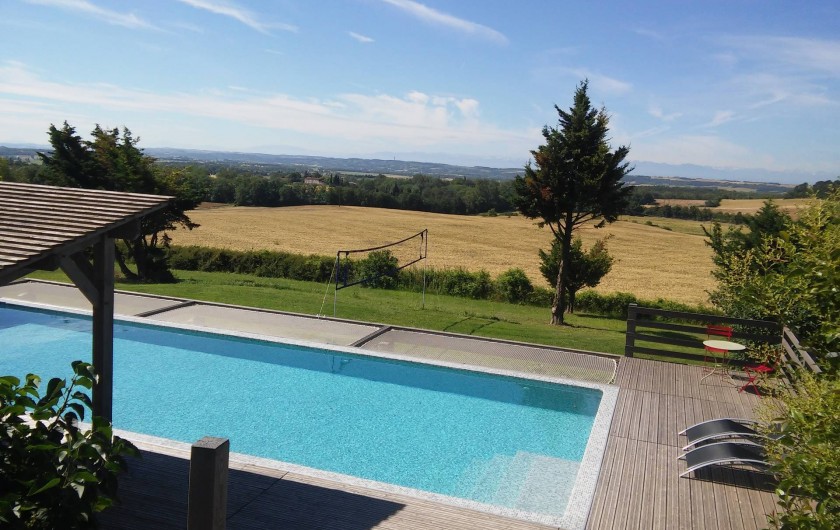 Location de vacances - Gîte à Carcassonne - Vue sur Pyrénées plein sud