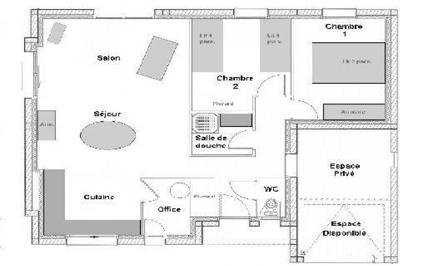 Location de vacances - Villa à Saint-Briac-sur-Mer - Le plan de la maison ...