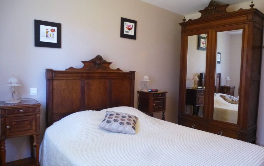 Location de vacances - Villa à Saint-Briac-sur-Mer - La chambre principale (lit : 160x200 )