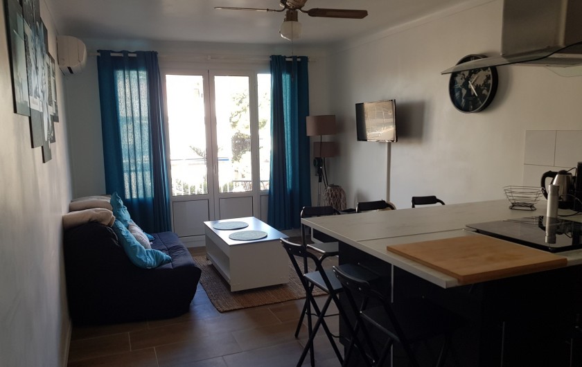 Location de vacances - Appartement à Argelès-sur-Mer - pièce a vivre