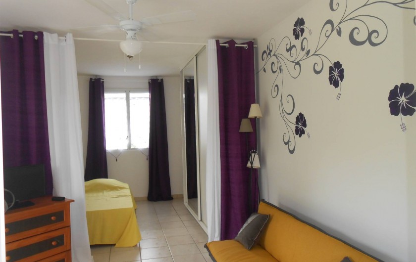 Location de vacances - Appartement à Les Trois-Îlets - Grande pièce de vie