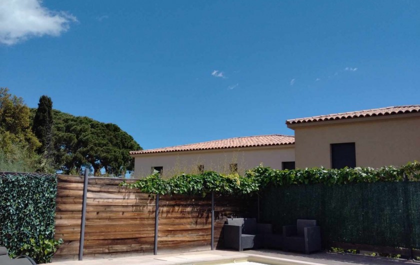 Location de vacances - Villa à Sainte-Maxime - vue gauche de la terrasse