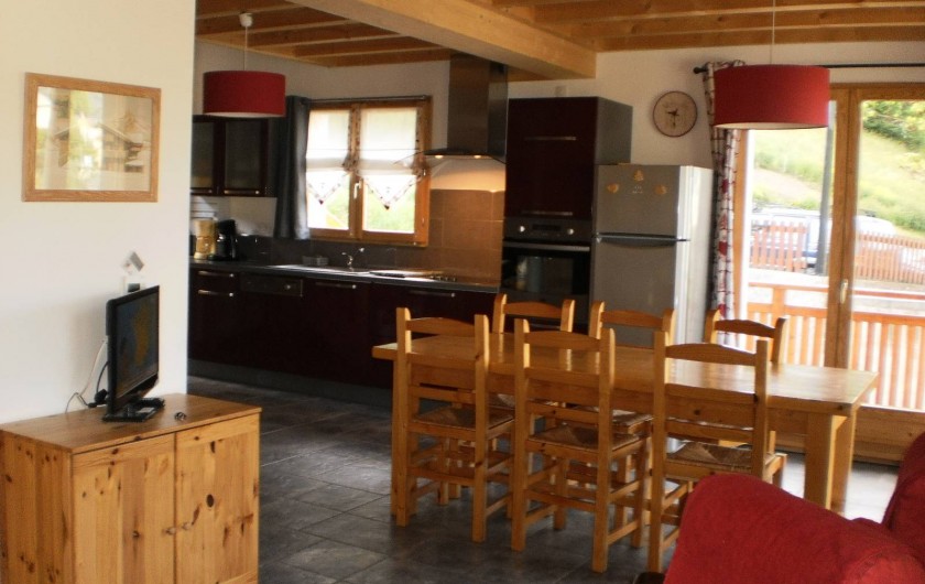 Location de vacances - Chalet à Mizoën - salle à manger