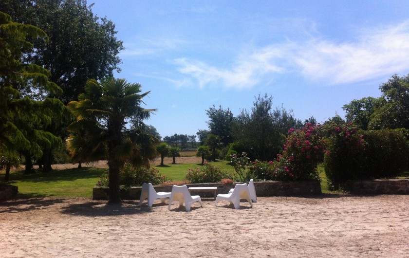 Location de vacances - Mas à Sainte-Marine - La vue de la maison vers dune ( vers la dune dans le fond)