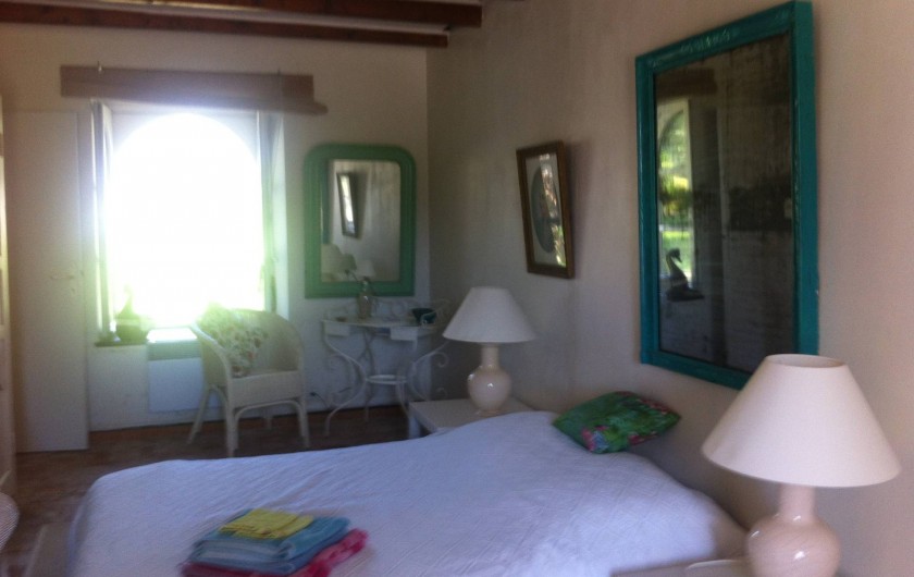 Location de vacances - Mas à Sainte-Marine - La chambre parentale du RC: lit 140