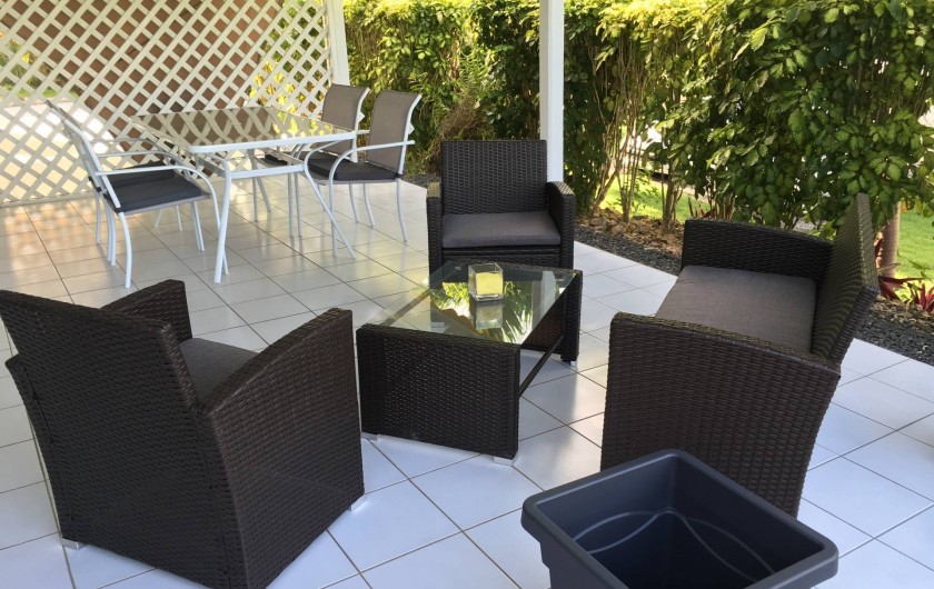 Location de vacances - Gîte à Sainte-Anne - salon sur la terrasse