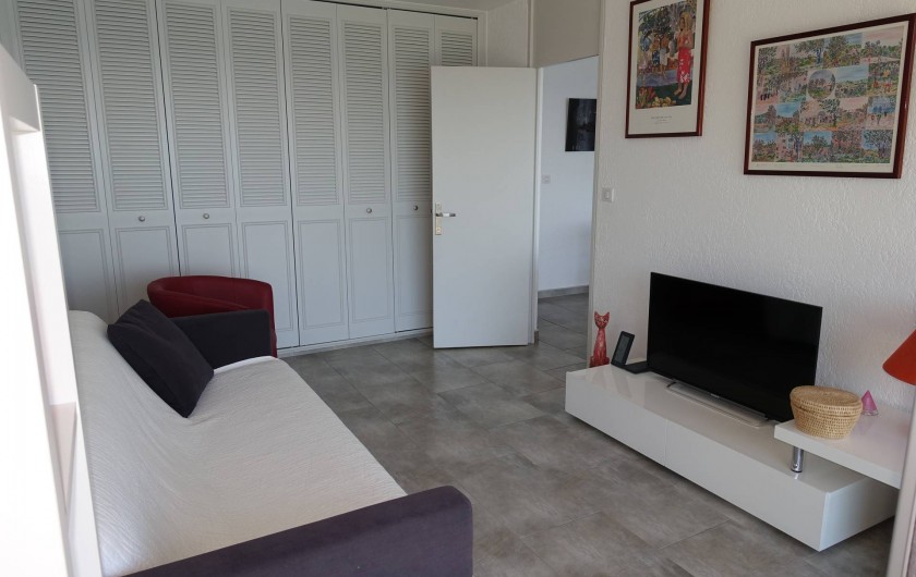Location de vacances - Appartement à Banyuls-sur-Mer - Chambre 1 Transat extérieur 11 m2 Canapé lit 160