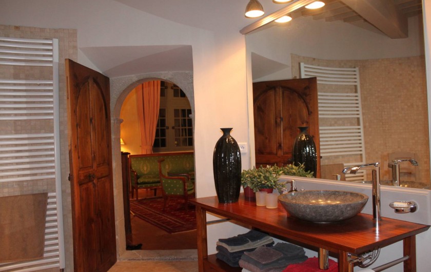 Location de vacances - Château - Manoir à Pégairolles-de-l'Escalette - Salle de Bains Chambre  Bonne Maman