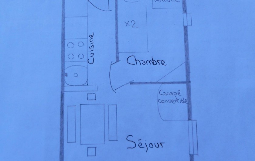 Location de vacances - Appartement à Bonneval-sur-Arc - Plan de l'appartement