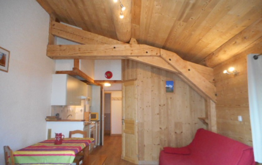 Location de vacances - Appartement à Bonneval-sur-Arc - Charpente apparente