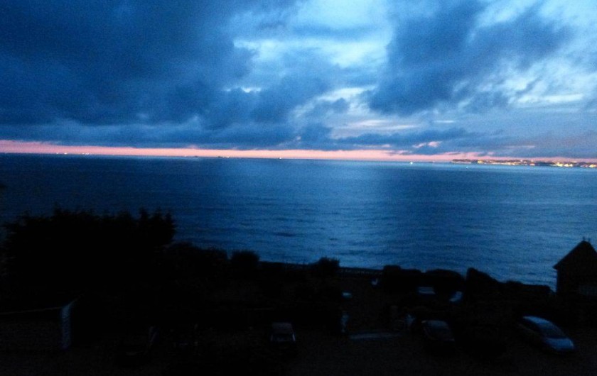 Location de vacances - Appartement à Villerville - coucher du soleil vue de l appartement