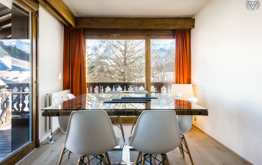 Location de vacances - Appartement à Megève - Salle à manger spacieuse pour 8 personnes