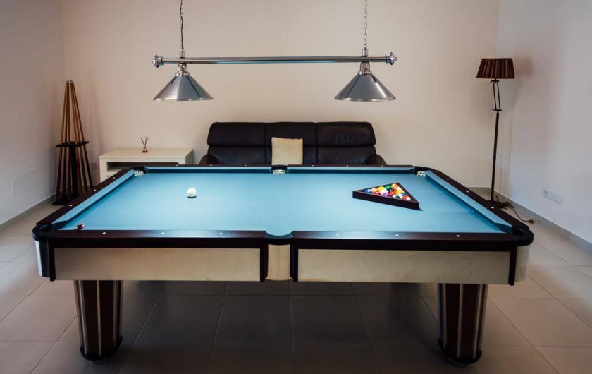 Location de vacances - Villa à São Martinho do Porto - Grande salle de jeux avec Snooker et baby-foot