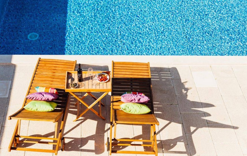 Location de vacances - Villa à São Martinho do Porto - Un petit apéro au bord de la piscine?