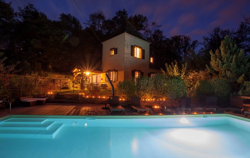 Location de vacances - Villa à Vezac - Villa Vézac de nuit