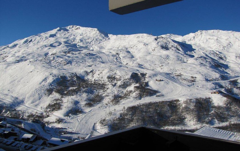 Location de vacances - Appartement à Les Menuires - massif de la Masse vu du balcon séjour
