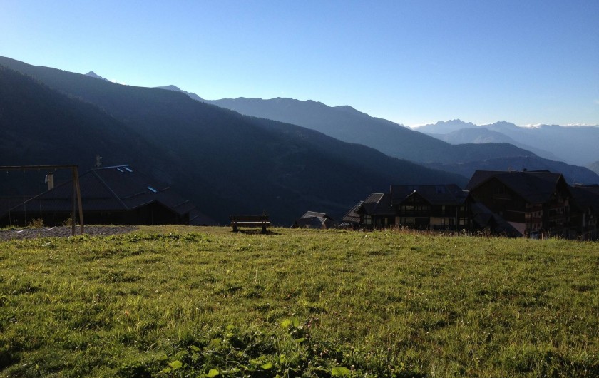 Location de vacances - Appartement à Valmeinier - Couché de soleil de la terrasse