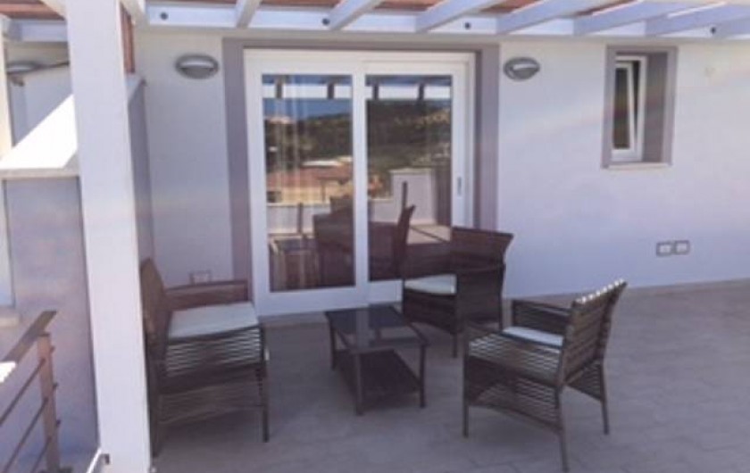 Location de vacances - Appartement à Lu Bagnu - Coin salon sur terrasse