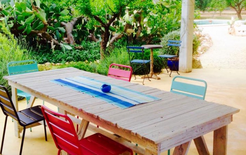 Location de vacances - Villa à San Vito dei Normanni - salle à manger extérieure