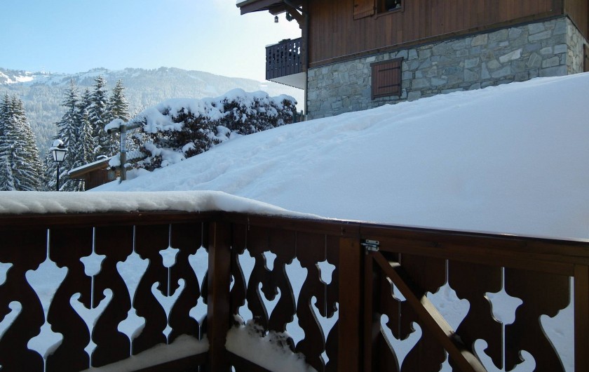 Location de vacances - Appartement à Les Carroz d'Arâches - vue de la terrasse