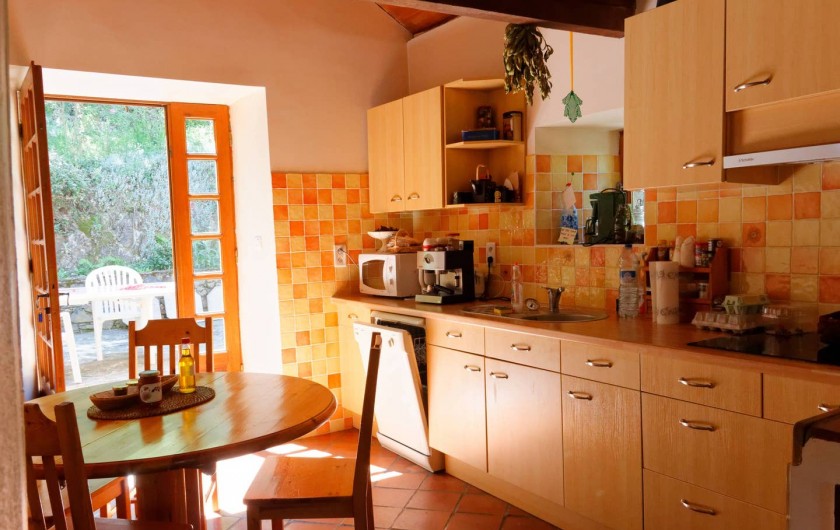 Location de vacances - Gîte à Saint-Victor-et-Melvieu - cuisine intégrée très bien équipée