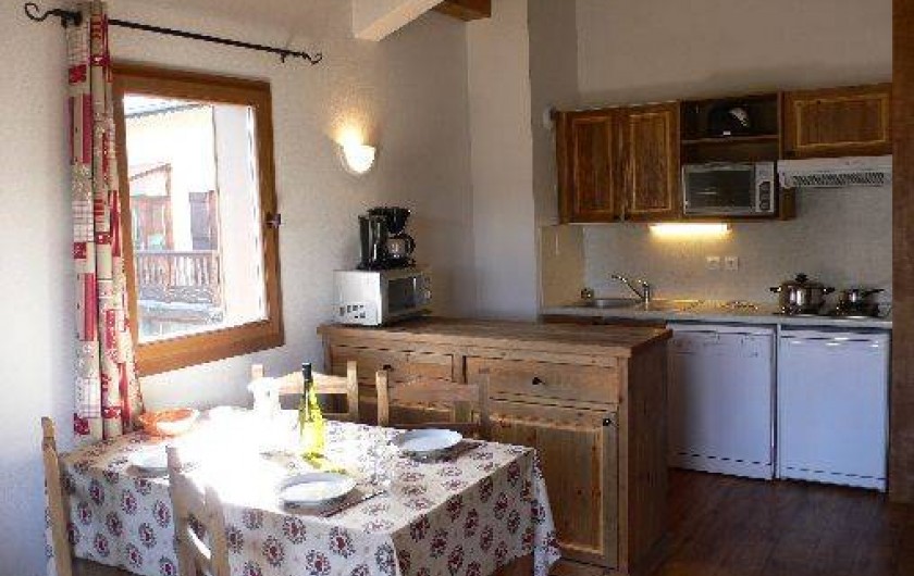 Location de vacances - Appartement à Aussois - Séjour : Coin cuisine/repas