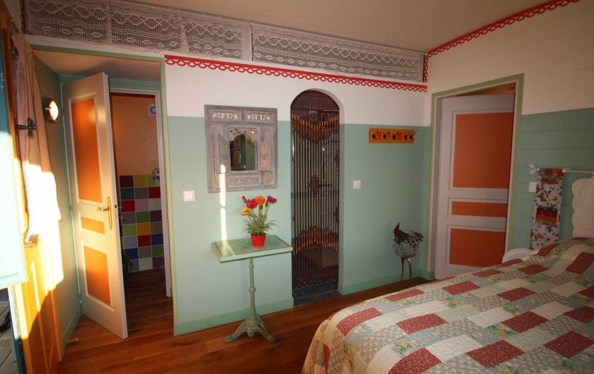 Location de vacances - Roulotte à Aniane - chambre Mariposa