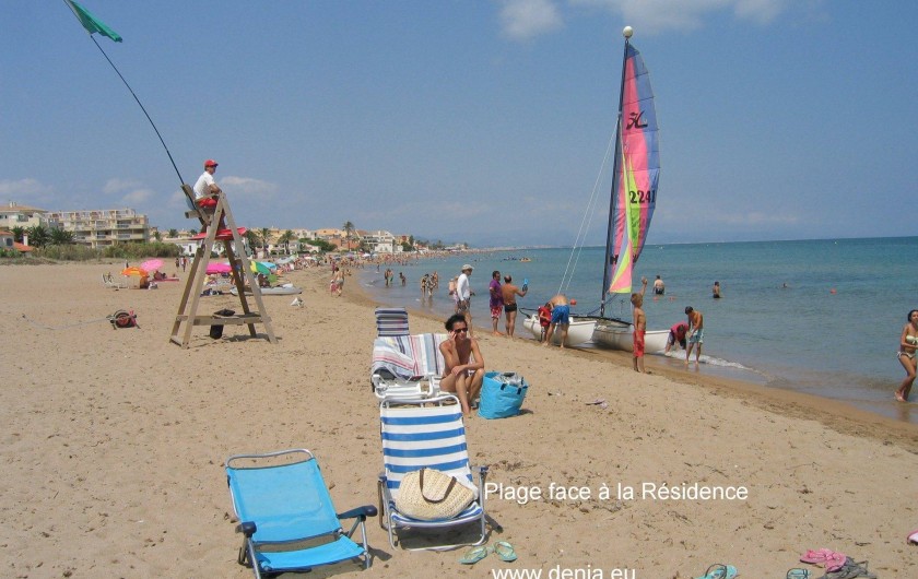 Location de vacances - Appartement à Dénia - Plage face à la Résidence