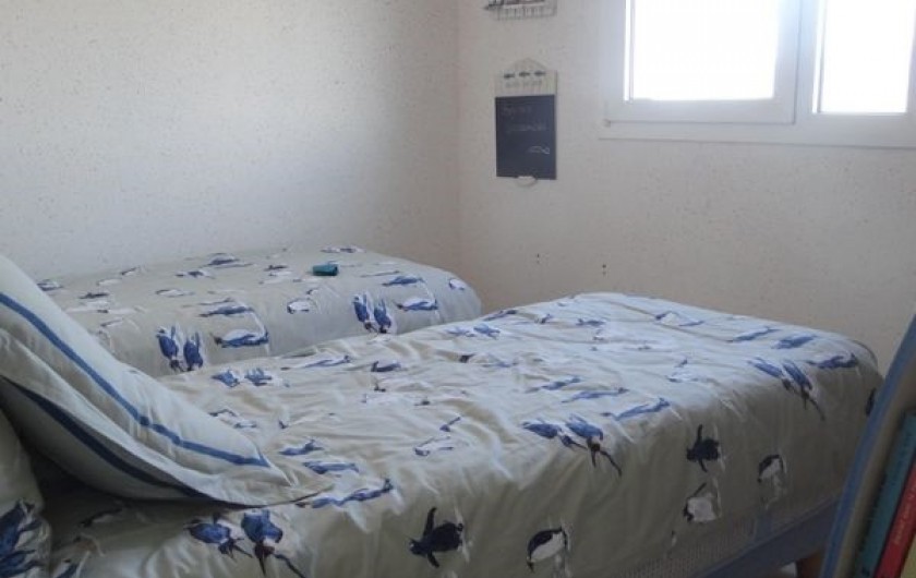 Location de vacances - Appartement à Fort-Mahon-Plage - Vue dunes. 2 lits de 90 X 190