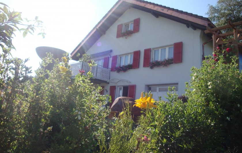 Location de vacances - Appartement à Les Breuleux - en été dans la verdure
