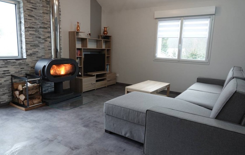 Location de vacances - Gîte à Ranspach - Salon, cheminée