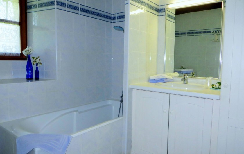 Location de vacances - Gîte à Nérac - La salle de bain du Pigeonnier ©Pehillo