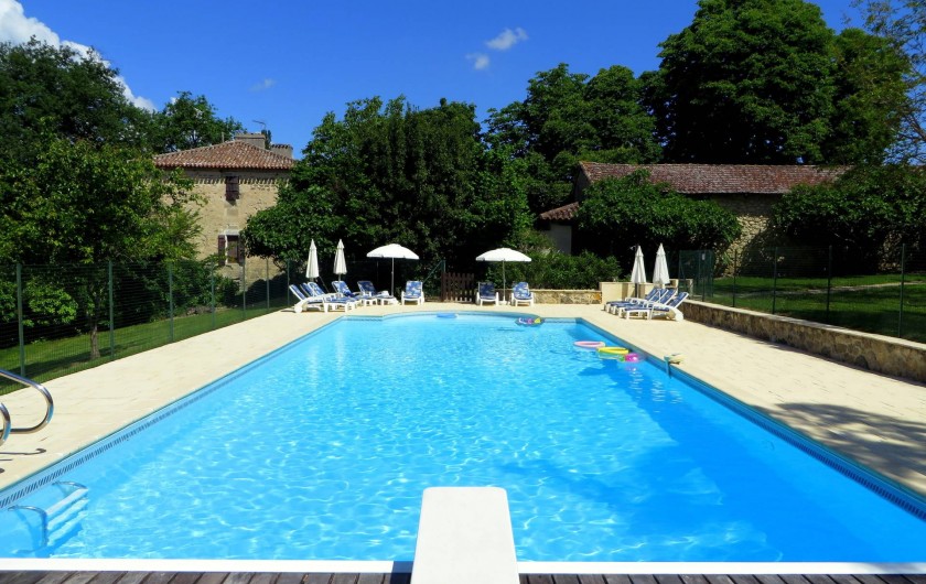 Location de vacances - Gîte à Nérac - Plongez dans la spacieuse piscine (14m x 6m) ©Pehillo