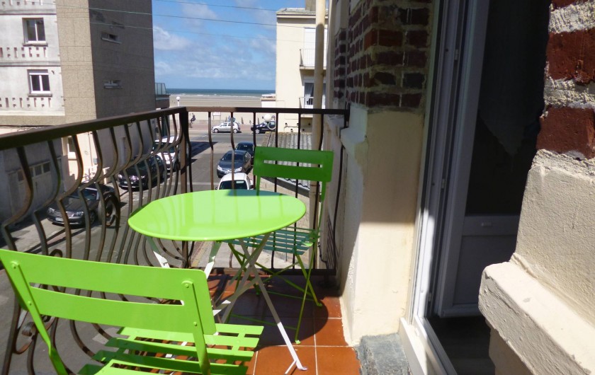 Location de vacances - Studio à Berck - salon de balcon vue sur mer