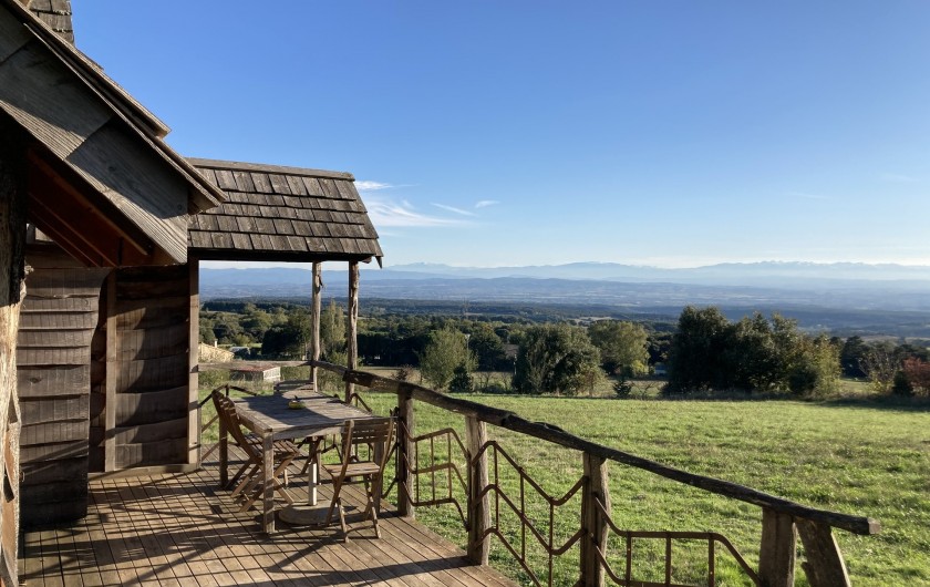 Location de vacances - Chalet à Saissac - La cabane du trappeur avec terrasse privative sans vis-à-vis
