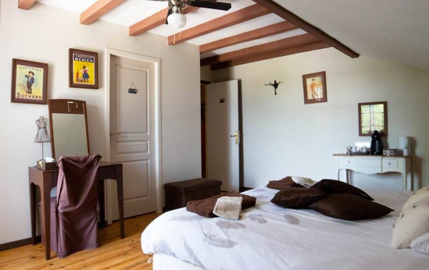 Location de vacances - Chambre d'hôtes à Senouillac - Chambre "Chocolat"