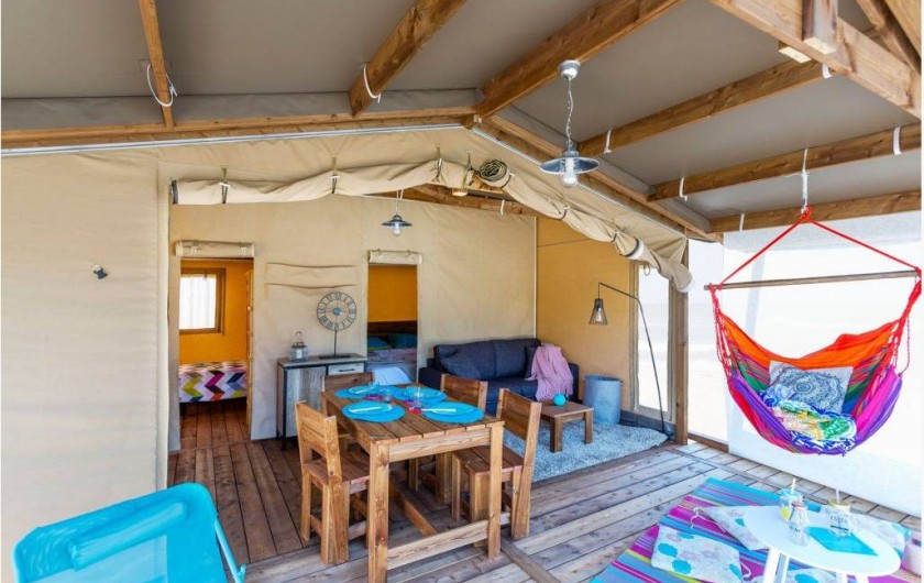 Location de vacances - Camping à Tence - Tente safari Cotton  camping Les Murmures du Lignon Tence