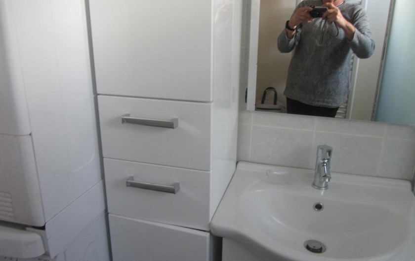 Location de vacances - Appartement à Faverges - lavabo et rangement