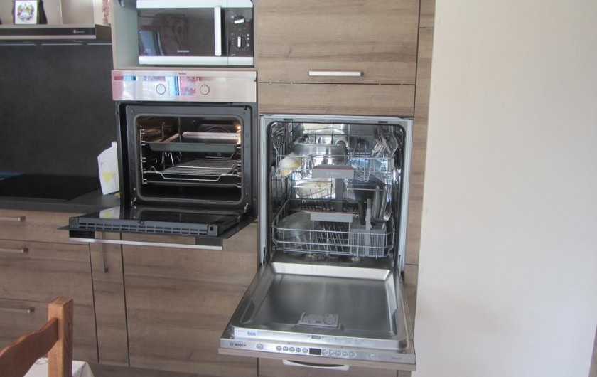 Location de vacances - Appartement à Faverges - cusine lave-vaisselle à hauteur de personne