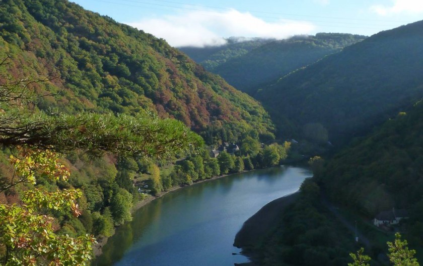 Location de vacances - Chambre d'hôtes à Saint-Martial-Entraygues - Vue depuis la cabane "Des Chesnaies"
