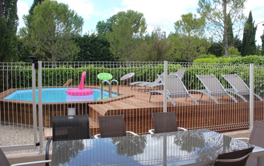 Location de vacances - Mas à Monteux - La terrasse contre la piscine