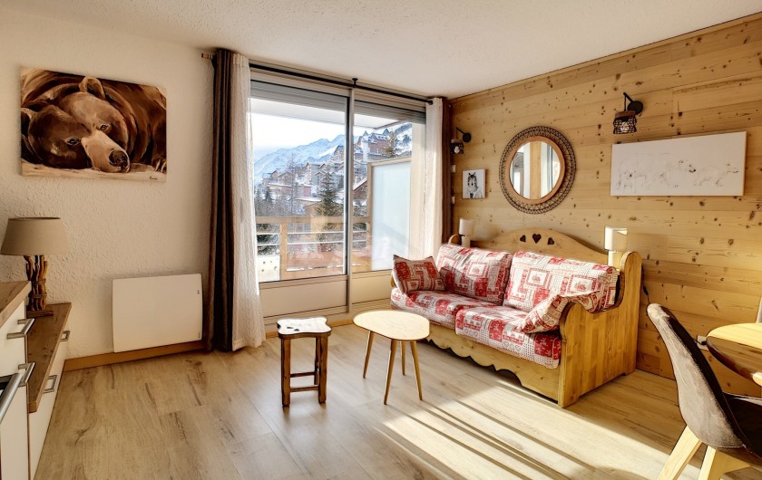 Location de vacances - Appartement à Les Deux Alpes - Canapé convertible en lit double