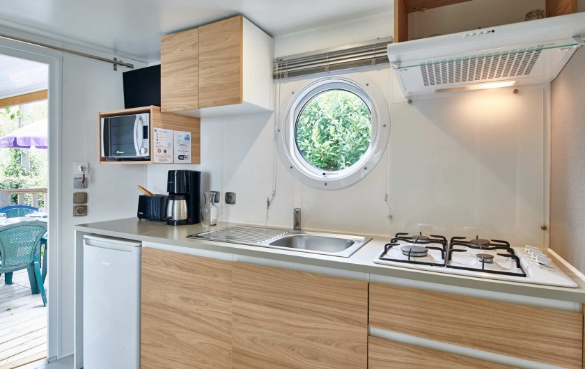 Location de vacances - Camping à Biarritz - Intérieur Mobil home - Biarritz Camping