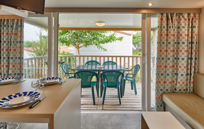 Location de vacances - Camping à Biarritz - Intérieur Mobil home - Biarritz Camping