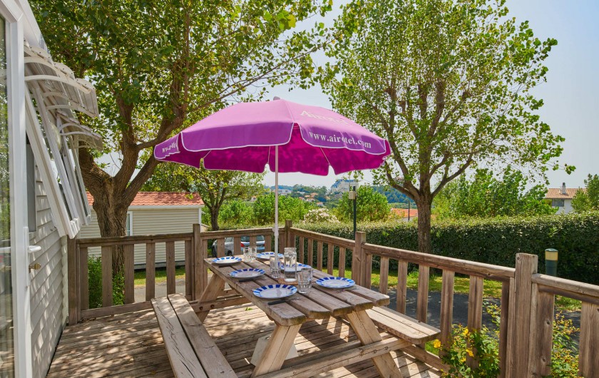 Location de vacances - Camping à Biarritz - Vue depuis nos Mobil homes  - Biarritz Camping Pays Basque